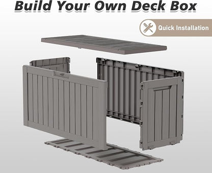 Outdoor Storage Box, Resin Deck Boxes Indoor and outdoor, Waterproof Storage - Image 4