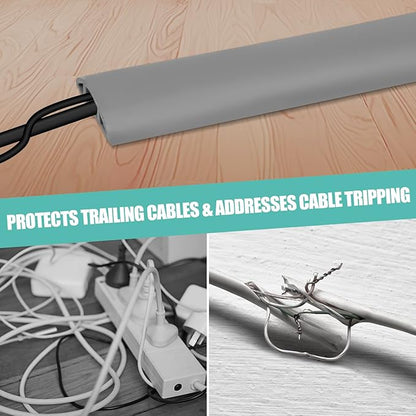 Floor Cord Cover Self Adhesive Cord Hider, 10FT Cable Management, Extension - Image 6