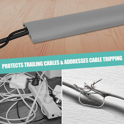 Floor Cord Cover Self Adhesive Cord Hider, 3.3FT Cable Management, Extension - Image 6