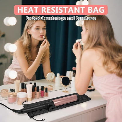 AMIJEAL Heat Resistant Hair Tools Organizer Bag Portable Travel Drawstring - Image 2