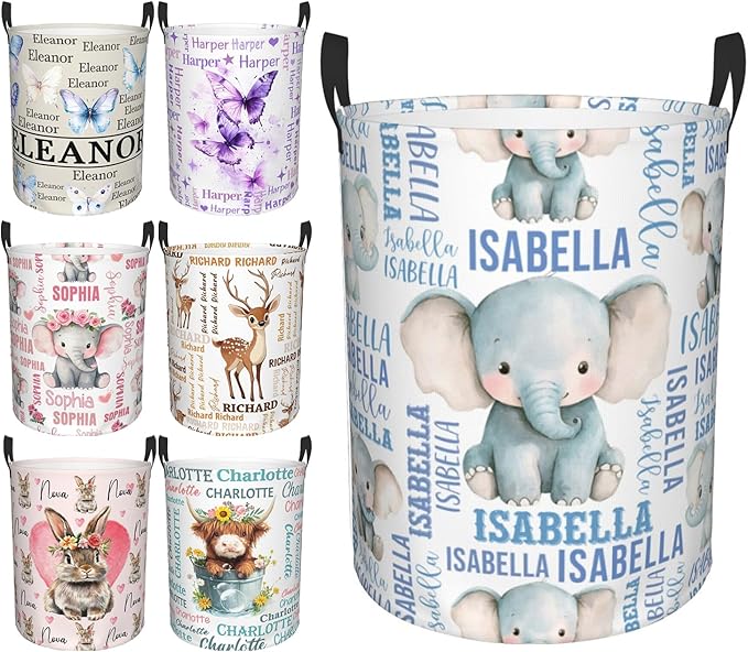 Custom Name Laundry Hamper, Personalized Laundry Baskets by PersonalizedGift