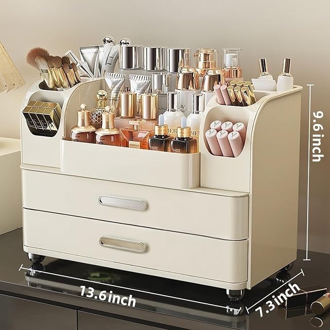 Makeup Organizer with Drawers for Vanity, Bathroom Countertop Organizer with - Image 2