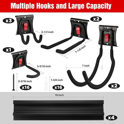 WORKPRO Garage Tool Organizer Wall Mount, Garage Organization Garden Tool Rack - Image 5