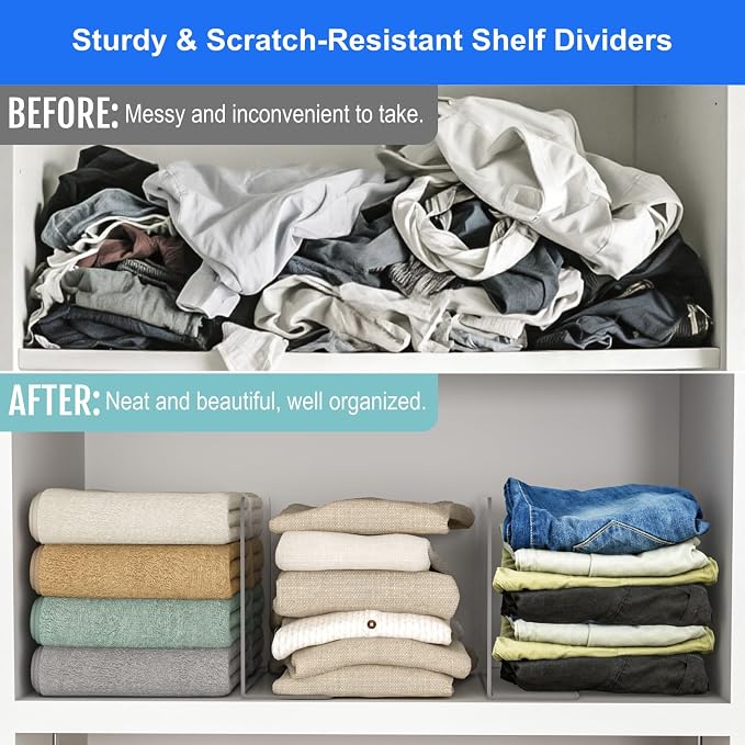 OKPOW Shelf Dividers Closet Organizer - Image 7