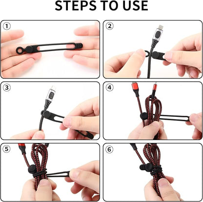 UMUST Silicone Cable Ties, Reusable Cable Management Organizer, Cable Straps - Image 2