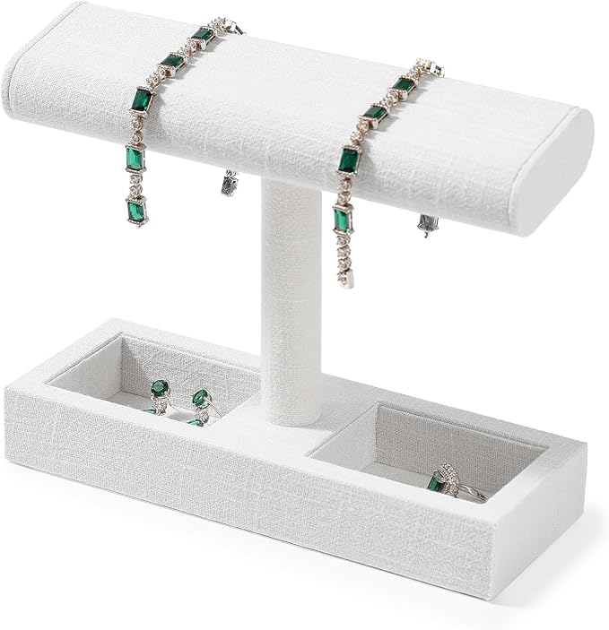 Oirlv Linen T-Bar Watch Display Stand Jewelry Display Props Jewelry Organizer by Oirlv