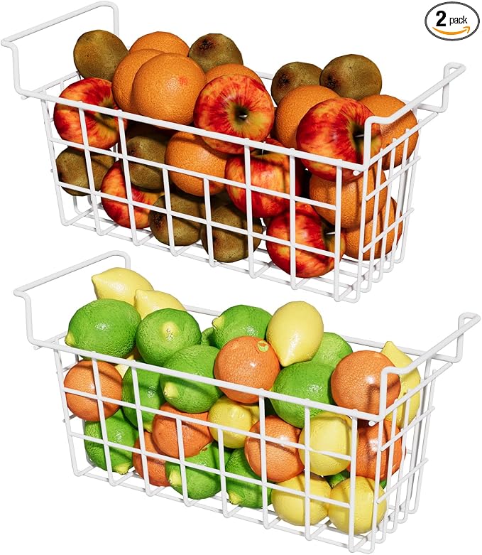 17.5 inch 2Packs Chest Freezer Organizer Bins, Deep Freezer Basket by DPZM