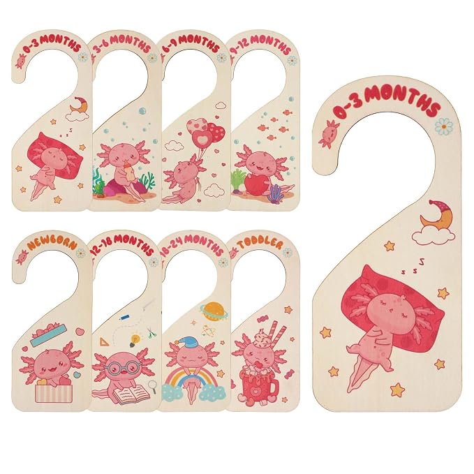 8pcs Baby Closet Dividers, Wooden Baby Wardrobe Organizer Newborn to 24 Months by Unknown