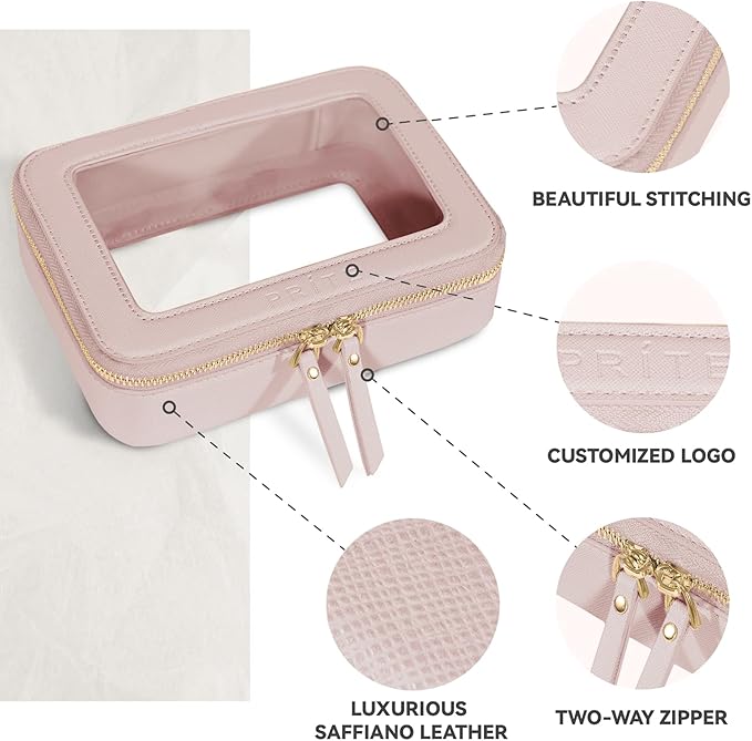 Prite Clear Makeup Bag Cosmetic Organizer Case Waterproof Travel Toiletry Bag - Image 5