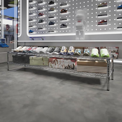 18" Deep x 72" Wide x 14" Height Wire Shelving Kit | 2-Tier | NSF Commercial - Image 2