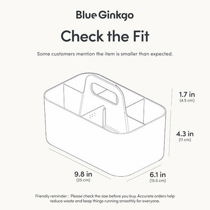 BLUE GINKGO Stackable Organizer Caddy – Korean-Made Portable Tote - Image 3