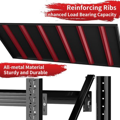 5000LBS Heavy Duty Garage Shelving 59" W Garage Storage Shelves 4-Tier Metal - Image 6