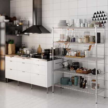 18" Deep x 48" Wide x 64" Height Wire Shelving Kit | 5-Tier | NSF Commercial - Image 2