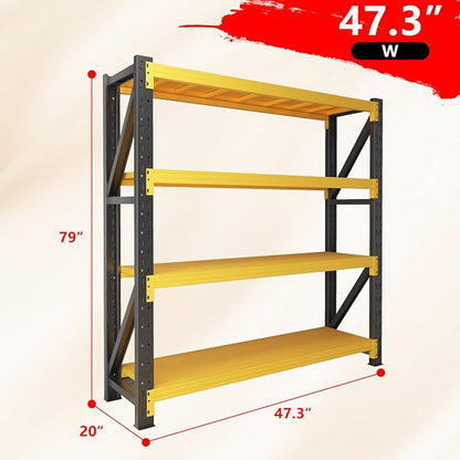 4000LBS Garage Shelving Heavy Duty, 48” W Storage Shelves, 4-Tier Adjustable - Image 2