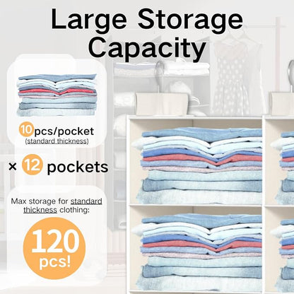 Dual-Row Hanging Closet Organizer – Foldable Clothes Storage Shelves - Image 6