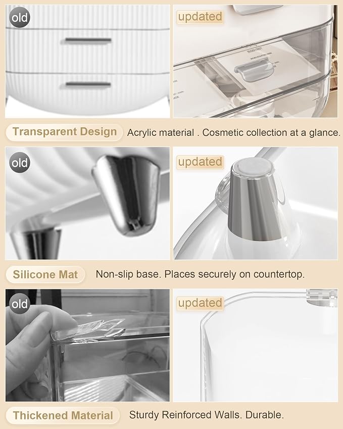 Makeup Organizer Countertop, Skincare Holder Bathroom Counter Organizer - Image 4