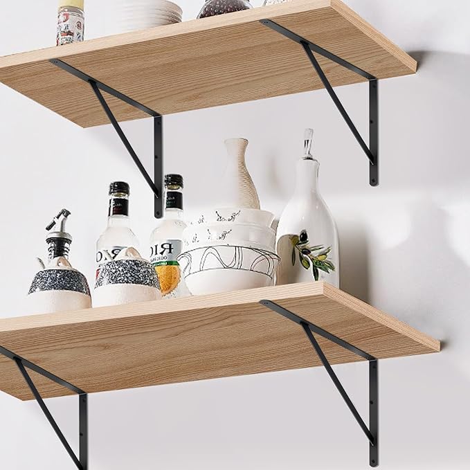 16 Pack L20 x H 12" Black Heavy Duty Shelf Brackets - Image 5