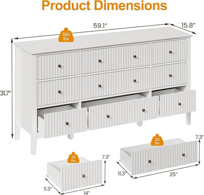 RoyalCraft White Dresser for Bedroom - Image 2