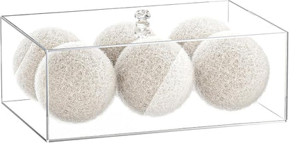 Dryer Ball Holder for Laundry Room, Acrylic Dishwasher Pods Container by SUBEKYU