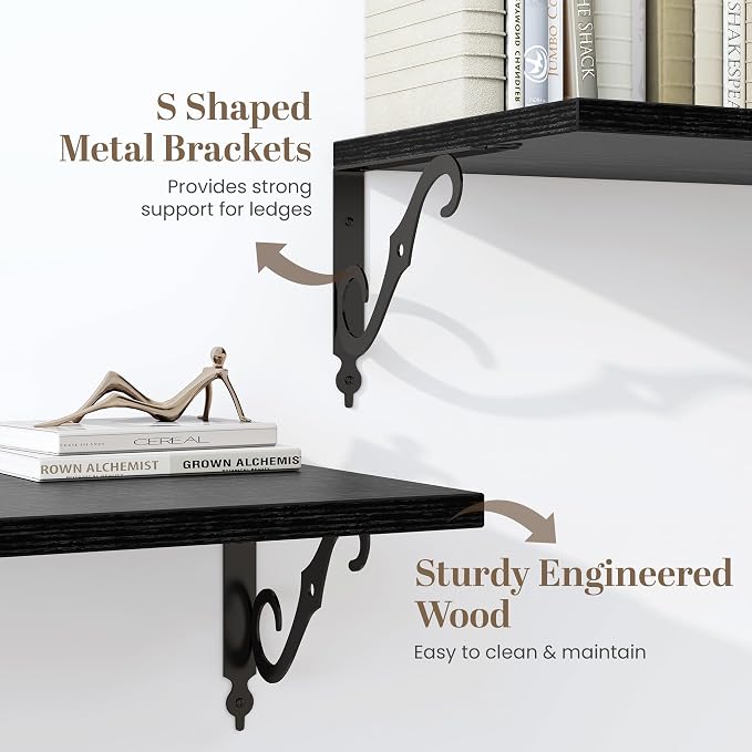 Fun Memories 55 Inch Floating Shelves, Long Floating Shelves Wall-Mounted - Image 4