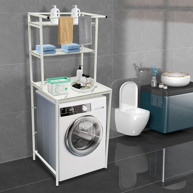 Over Washer and Dryer Shelves, Dryer Storage Shelf, 3 Tiers Laundry Room - Image 4