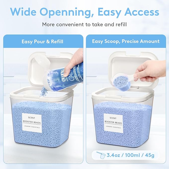 Lifewit 2+1 Laundry Pods Container & Dryer Sheet Holder, Large Powder Detergent - Image 3