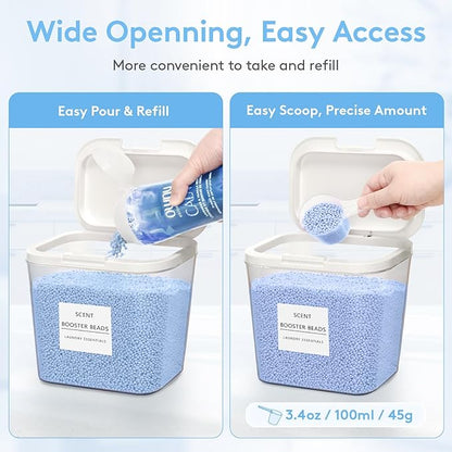 Lifewit 2+1 Laundry Pods Container & Dryer Sheet Holder, Large Powder Detergent - Image 3