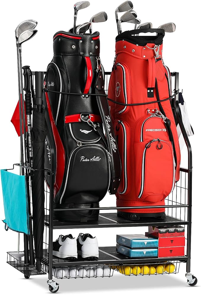 Golf Bag Storage Garage Organizer by FHXZH