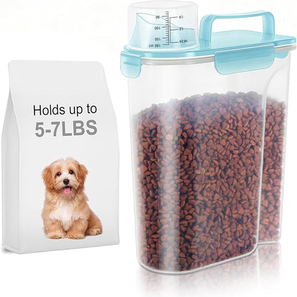 5-7Lbs Cat Dog Storage Container, Portable Pet Food Containers by LEAWALK