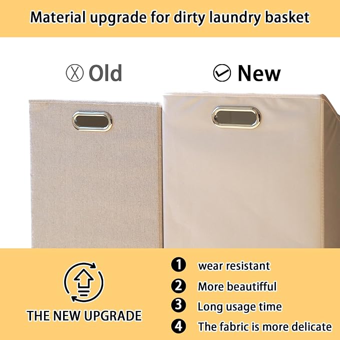 Laundry Hamper with 2-Tier Shelves & Tilt Out Basket, Laundry Baskets Organizer - Image 5