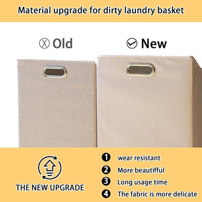Laundry Hamper with 2-Tier Shelves & Tilt Out Basket, Laundry Baskets Organizer - Image 5