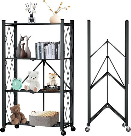 4 Tier Foldable Storage Shelf by YUANJIMI