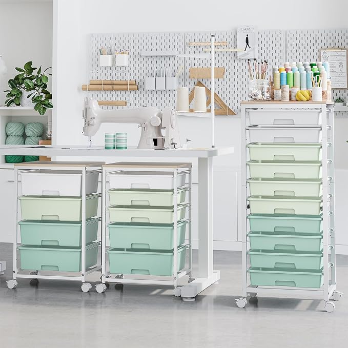Rolling Cart with Drawers, 10 Drawer Rolling Cart, Storage Cart, Utility Cart - Image 6