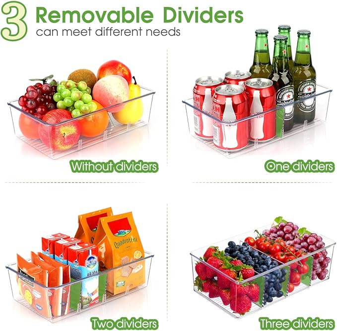 Snack Organizer for Pantry Shelf, 4 Pack Clear Plastic Pantry Storage Bins - Image 4
