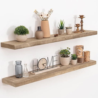 Floating Shelves Reclaimed Barnwood by FLYJOE