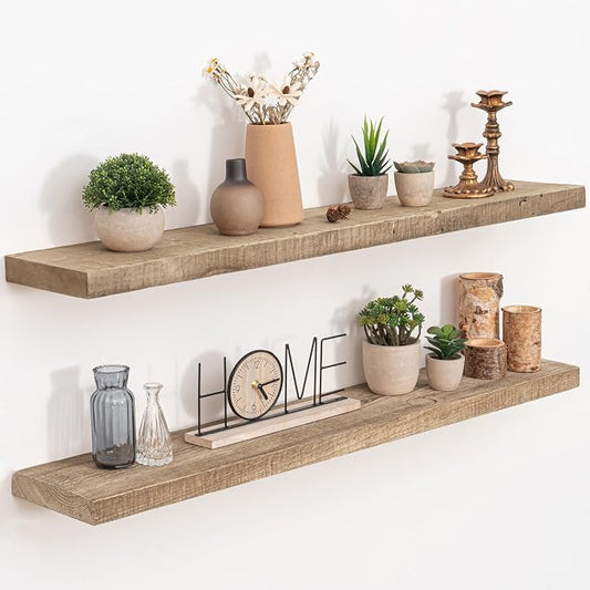 Floating Shelves Reclaimed Barnwood by FLYJOE