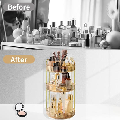360 Rotating Makeup Organizer, 3 Tier Large Capacity Make Up Organizers and - Image 5
