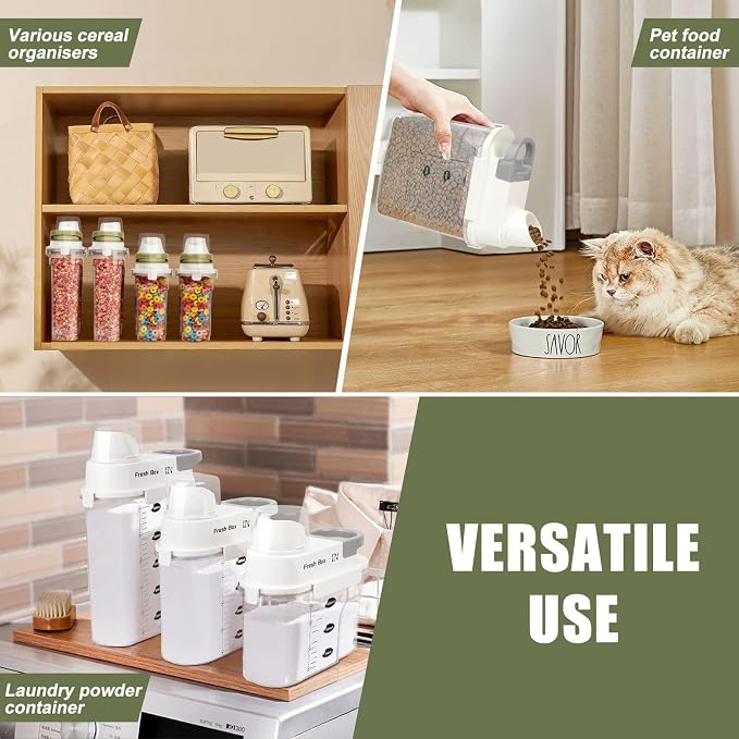 Cereal Storage Container 2Pack, 85oz/2.5L Airtight Food Storage Containers - Image 7