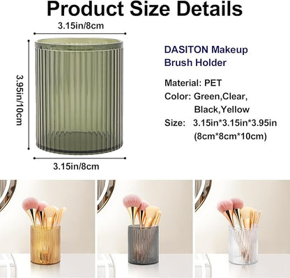 DASITON Makeup Brush Holder Organizer, Acrylic Makeup Brush Cup, Vintage - Image 7