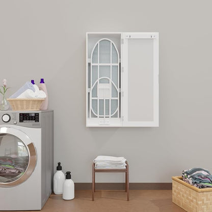 Wall Mount Ironing Board Cabinet, Built in Swivel Ironing Board Folding - Image 2