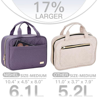 NISHEL Travel Toiletry Bag for women, Portable Hanging Organizer for - Image 3