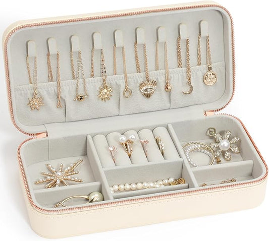 Travel Jewelry Case, Small Jewelry Organizer Box Portable Jewellery Box by V-LafuyJewelryBox