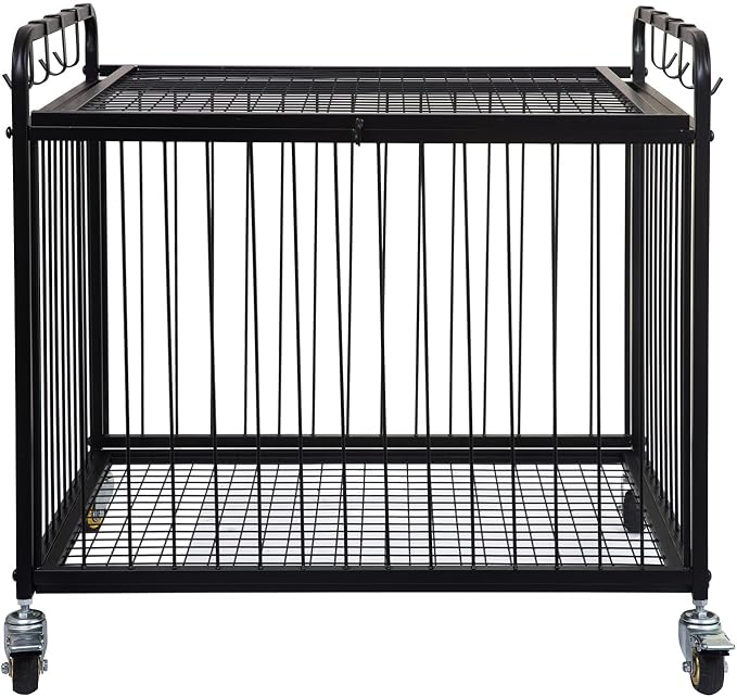 Matt Black Metal Rolling Cart Ball Gym Equipment Sports Gear Storage Portable by EXOLIRY