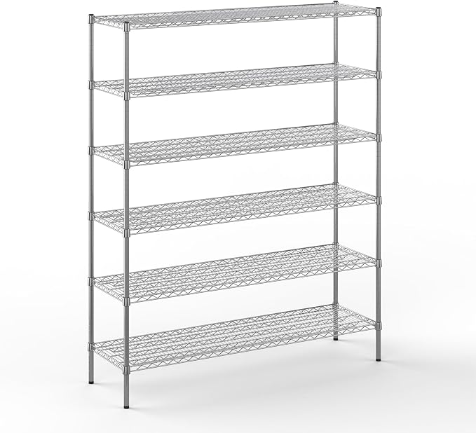 18" Deep x 60" Wide x 74" Height Wire Shelving Kit | 6-Tier | NSF Commercial by Regal+Altair