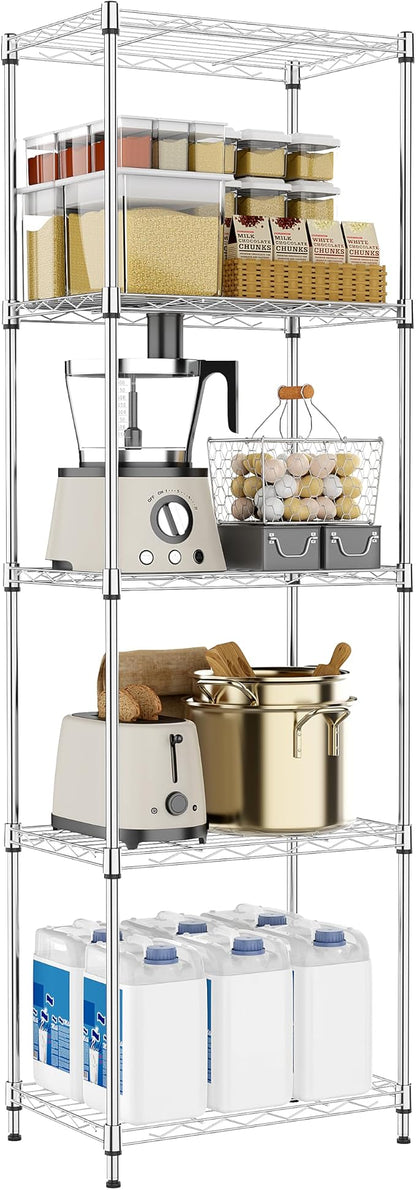 5 Tiers Shelf Metal Storage Shelves Wire Rack Closet Organizers by MEIGAOPLASTICANDMETALHKCOLIMITED