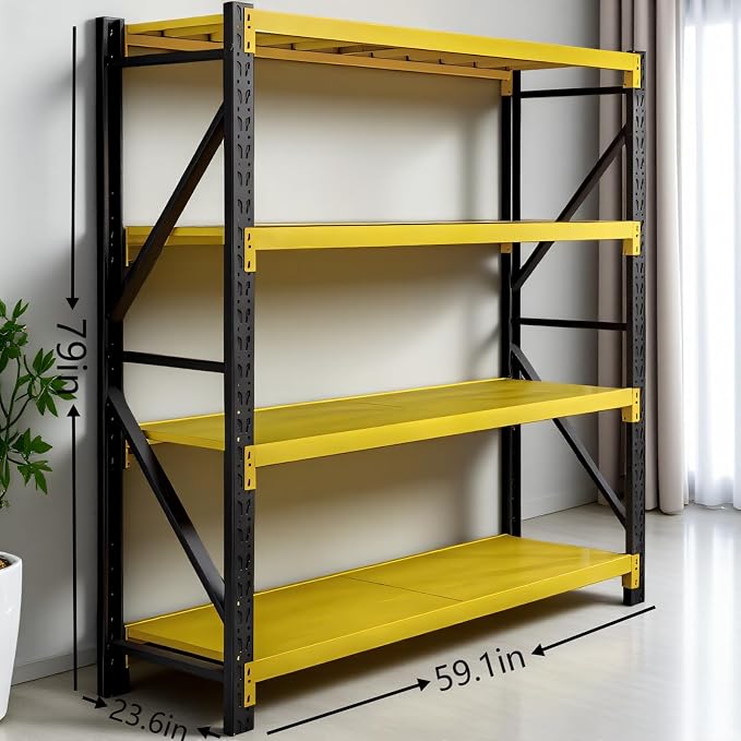 torage Shelves, Garage Shelving Heavy Duty Metal Adjustable Garage Shelves - Image 2