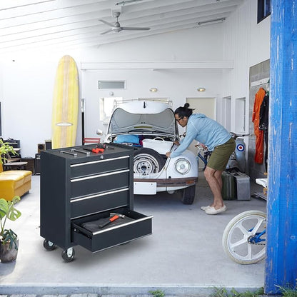 Metal Rolling Tool Box Organizer | Lockable Tool Chest - Image 9