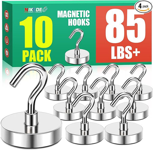 MIKEDE Magnetic Hooks, 85 Lbs Heavy Duty Earth Magnets by MIKEDE