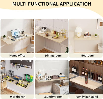 GOYLSER Wall Mounted Folding Kitchen Table Desk - Image 7