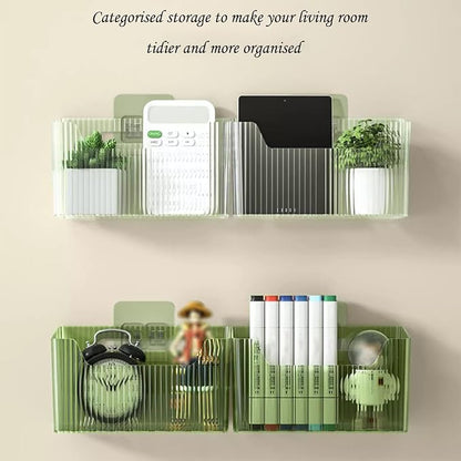 Set Of 2 Storage Organizer Bins Wall Mounted Shower Basket, Shower Caddy - Image 3